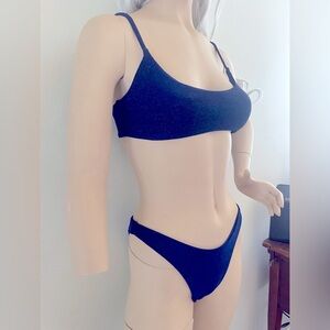 NWT Lulu's blue sparkle bikini